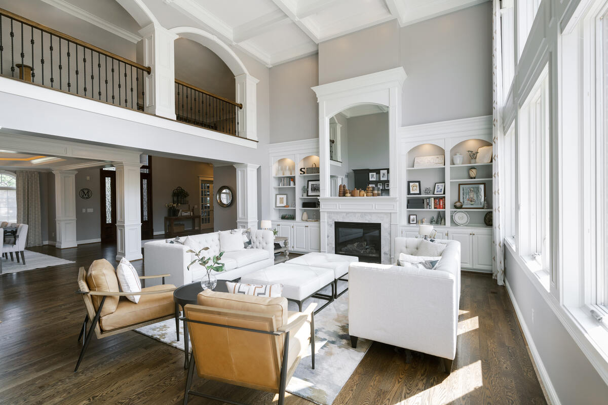sectional in living room